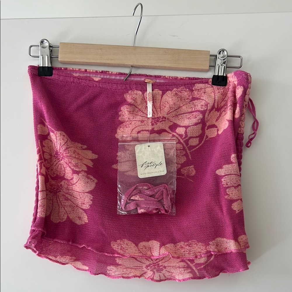 Pink Floral Knit Top